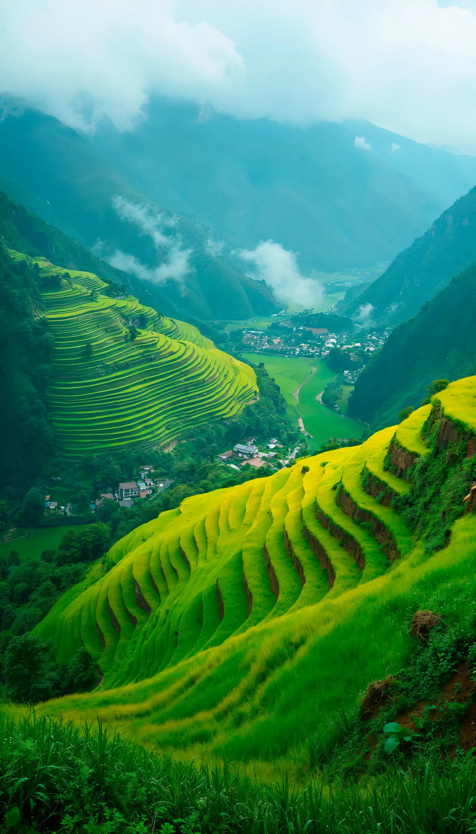 Munnar, Western Ghats Hills — Misty Tea Gardens
