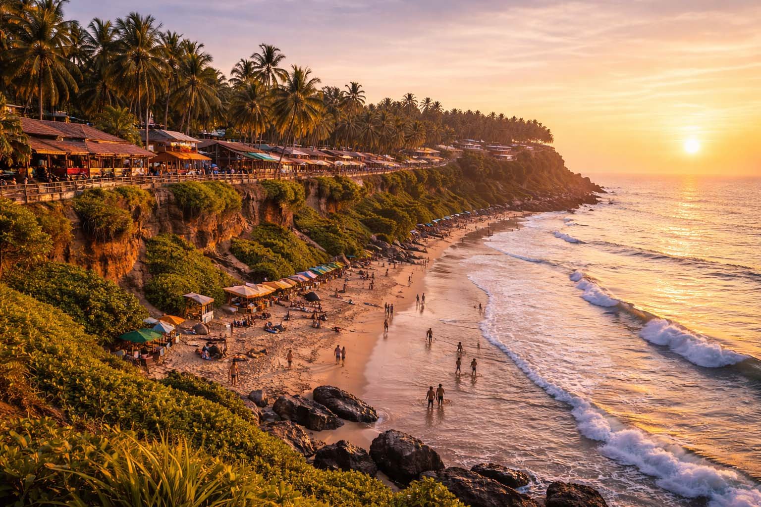 5 Nights / 6 Days Hills & Beaches — Kerala tour covering Kochi, Munnar, Alleppey, Varkala / Kovalam